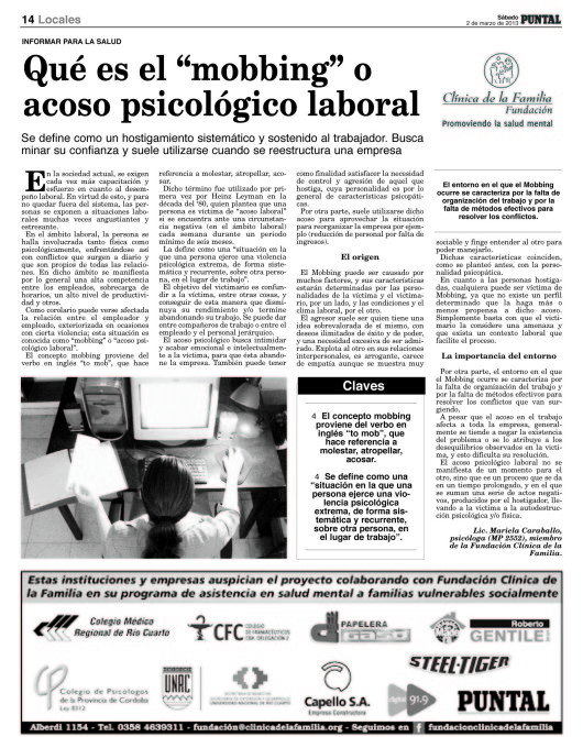 Qué es el mobbing o acoso psicológico laboral