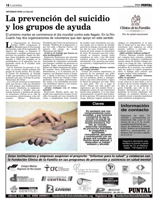 la prevencion del suicidio y los grupos de ayuda 7-9-13