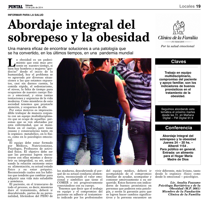 Abordaje integral del sobrepeso y la obesidad Fundación Clínica de la