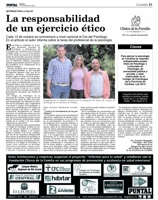Sabado 11 de Octubre 2014